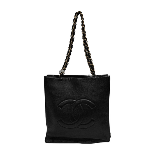 CHANEL JUMBO CRAVE Black Leather Quilted Single Shoulder Bag with Gold Hardware 30 opening-(SKU)-947026988
