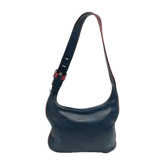 LOEWE Blue cowhide single shoulder bag Silver Hardware-(SKU)-947351306