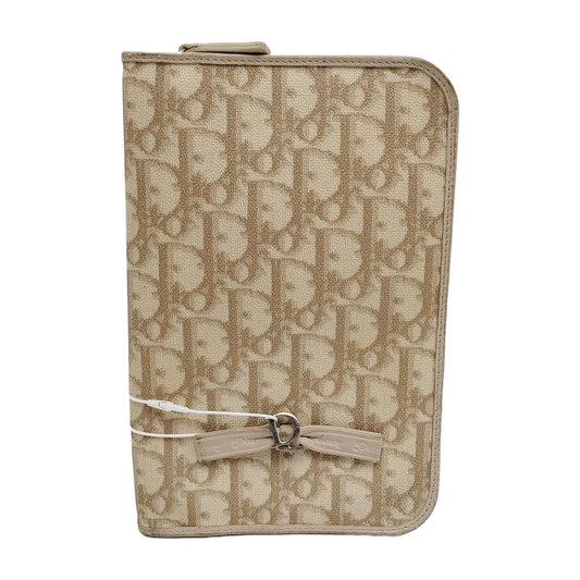 DIOR Khaki coated canvas monogram clutch-(SKU)-943562278