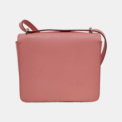 BURBERRY D-Ring Pink Cowhide Sling Bag Single Shoulder Bag Silver Hardware Removable shoulder strap-(SKU)-946532657