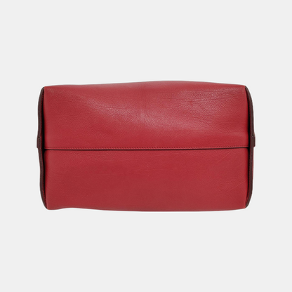 Chloé Baylee Red Cowhide Handbag Single Shoulder Bag Crossbody Bag Golden hardware-(SKU)-947725847