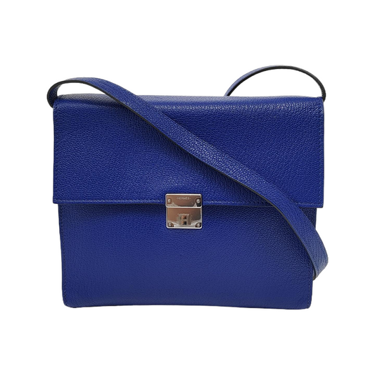 HERMÈS Clic 16 Royal Blue Calfskin Shoulder Bag Crossbody Bag with Silver Hardware C Detachable Strap-(SKU)-946836443