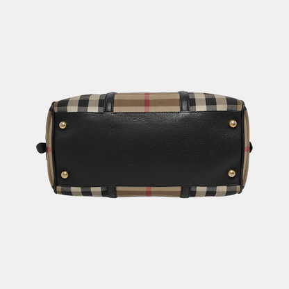 BURBERRY Alchester Multicolor Canvas Handbag Golden hardware-(SKU)-939790011