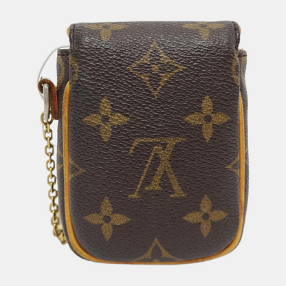 LOUIS VUITTON TULUM Brown Coated Canvas Monogrammed Change Purse Golden hardware-(SKU)-947601683
