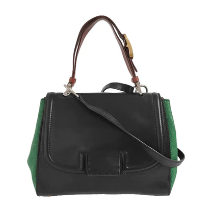 FENDI Black Calfskin Crossbody Bag Golden Silver Hardware Removable shoulder strap-(SKU)-947588628