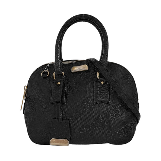 BURBERRY Sartorial Orchard Black Cowhide Single Shoulder Bag Tote Bag Golden hardware Removable shoulder strap-(SKU)-947701132