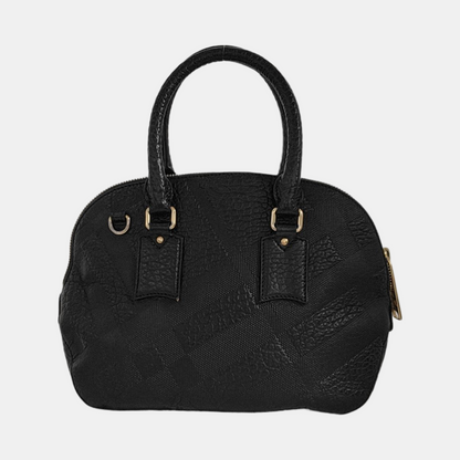 BURBERRY Sartorial Orchard Black Cowhide Single Shoulder Bag Tote Bag Golden hardware Removable shoulder strap-(SKU)-947701132