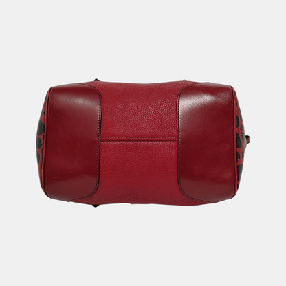 BURBERRY Red Leather Fringe Shoulder Bag Golden hardware-(SKU)-947960659