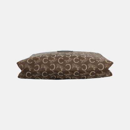 CELINE Brown Canvas Jacquard Clutch Bag Brown Hardware-(SKU)-948094176