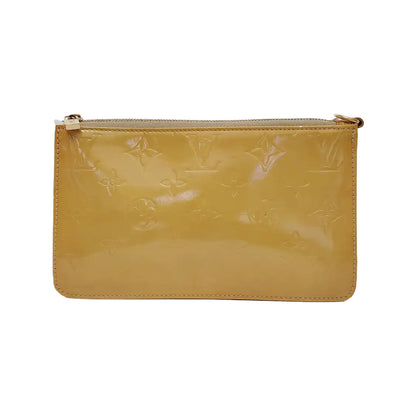 LOUIS VUITTON LEXINGTON Yellow Patent Leather Monogrammed Clutch Golden hardware Vintage model-(SKU)-948034395