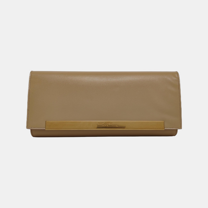 YSL Khaki Cowhide Handbag Golden hardware-(SKU)-948372708