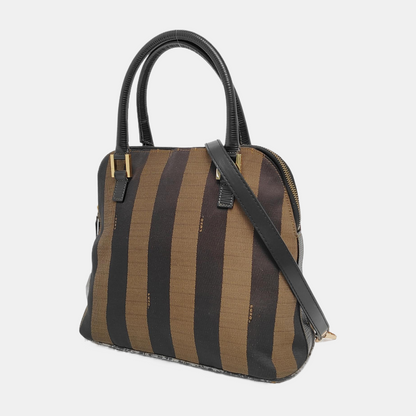 FENDI Brown Canvas Handbag Golden hardware-(SKU)-948418189