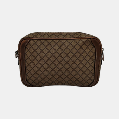 GUCCI GG Blooms Small size Khaki Calfskin Printed Handbag Silver Hardware-(SKU)-948628450