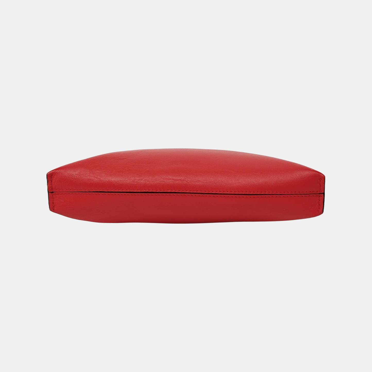 LOEWE T Pouch  Red Leather Clutch Golden hardware-(SKU)-948509220