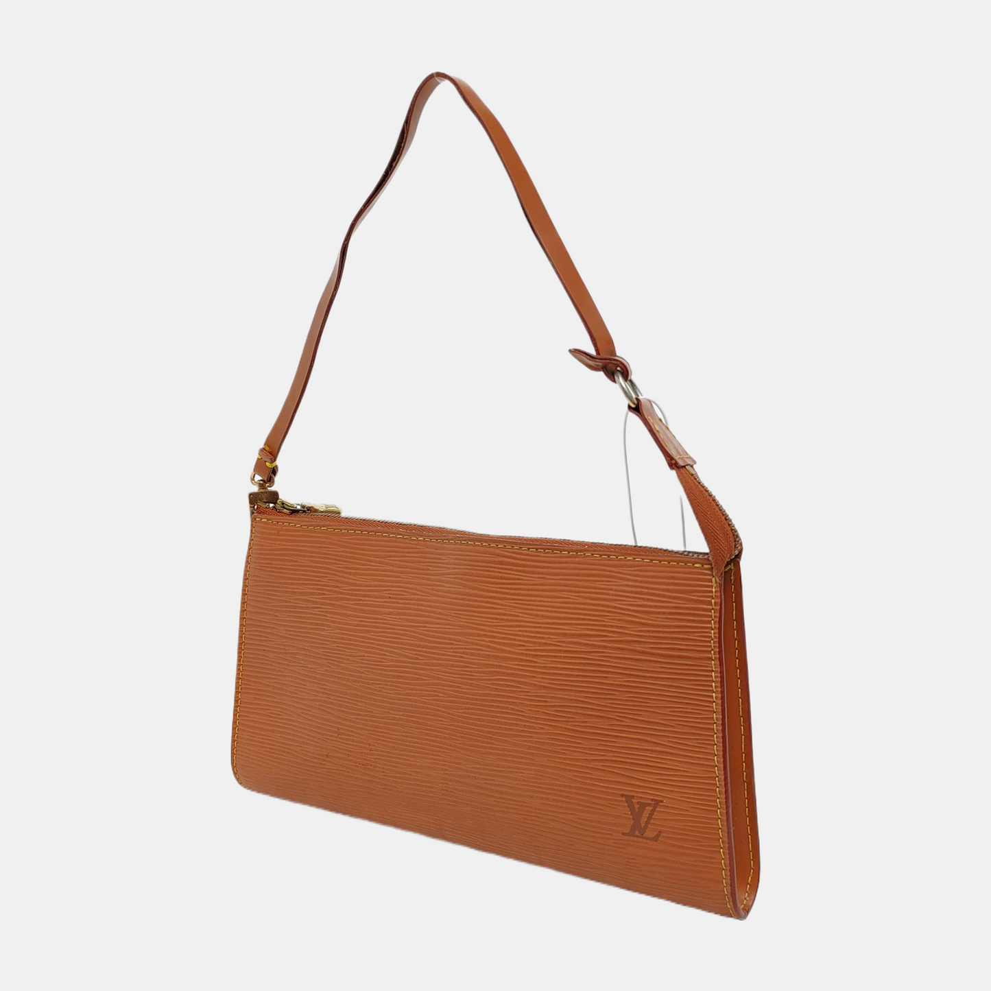 LOUIS VUITTON ACCESSOIRES 棕色EPI牛皮水波纹麻将包Handheld包 Golden hardware Vintage model Removable shoulder strap-(SKU)-948516772