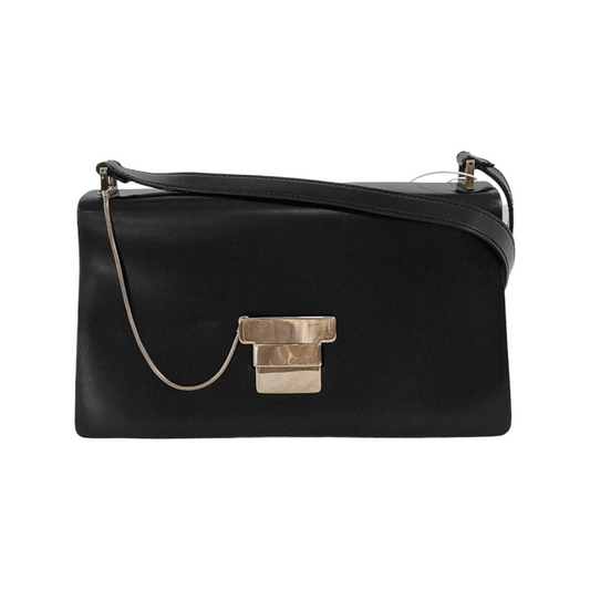 GUCCI Black Cowhide Single Shoulder Bag Crossbody Bag Silver Hardware-(SKU)-948769187