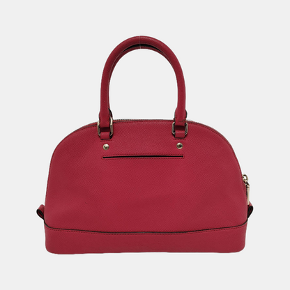 COACH SIERRA Medium size Red Leather Shoulder Bag Crossbody Tote Bag Silver Hardware Removable shoulder strap-(SKU)-948647189