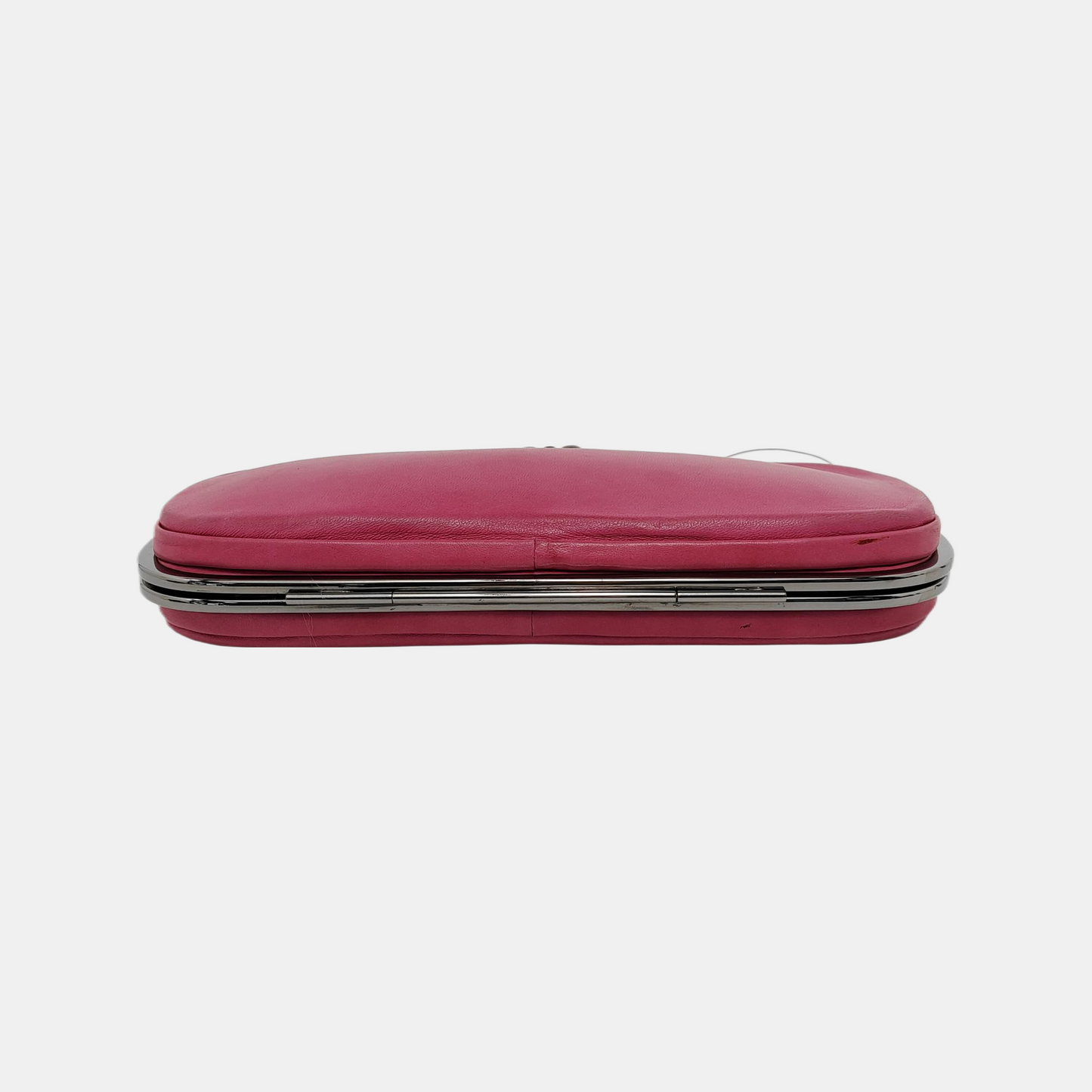 CELINE Fuchsia Cowhide Handbag Single Shoulder Bag Ruthenium color hardware Removable shoulder strap-(SKU)-948940978
