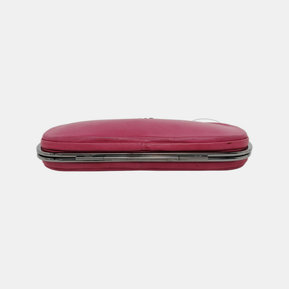 CELINE Fuchsia Cowhide Handbag Single Shoulder Bag Ruthenium color hardware Removable shoulder strap-(SKU)-948940978
