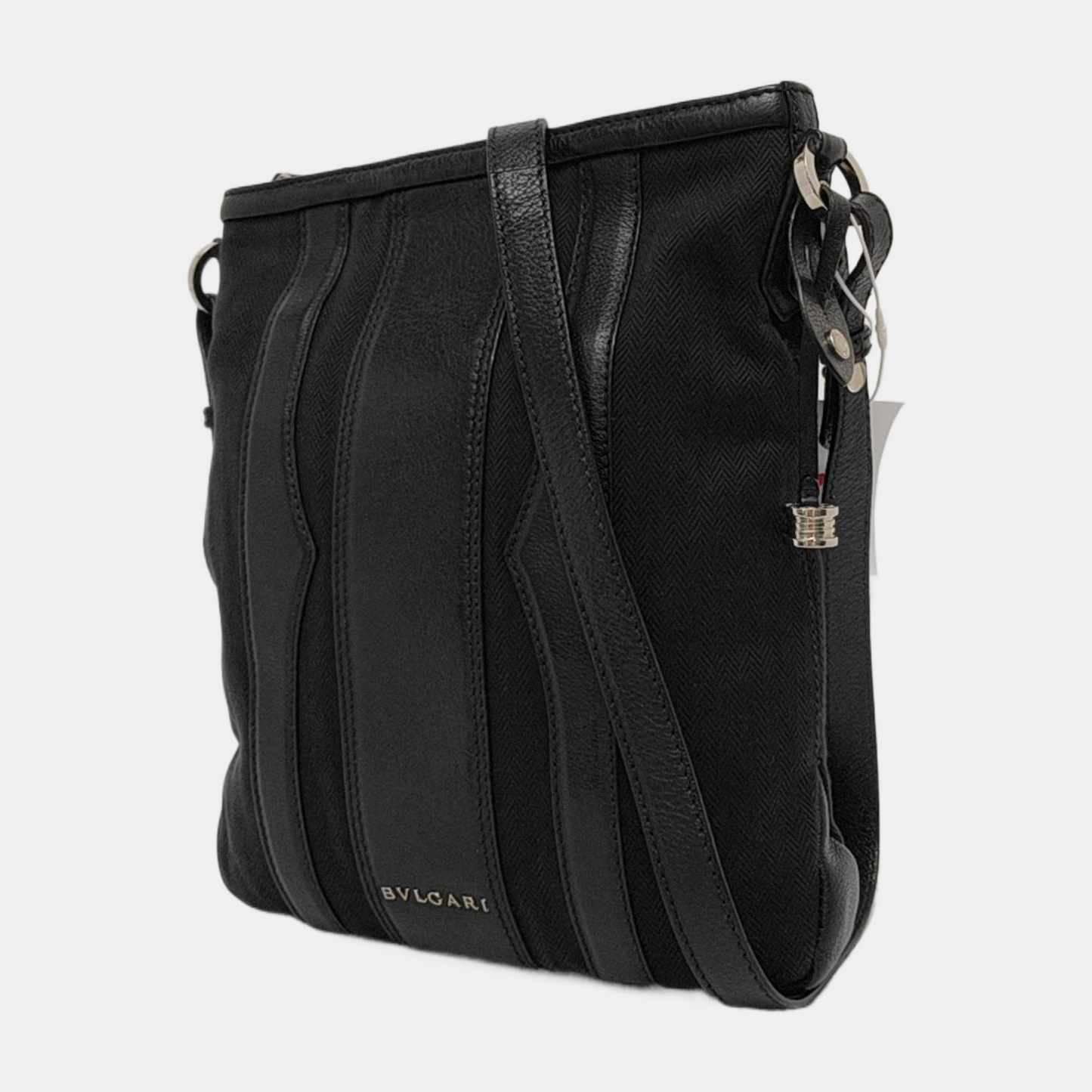 BVLGARI B ZERO Black Fabric Single Shoulder Bag Golden hardware Removable shoulder strap-(SKU)-948940797