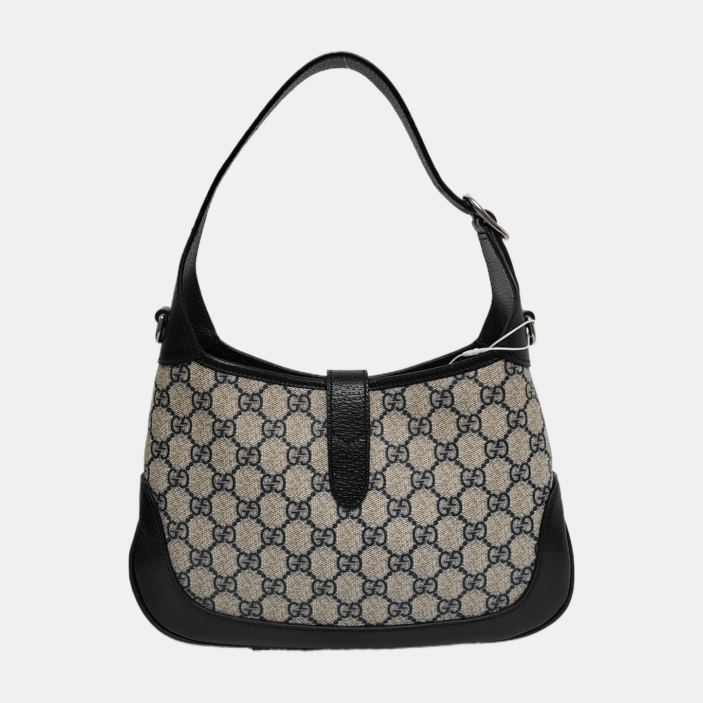 GUCCI Jackie 1961 Small Blue Coated Canvas Monogram Single Shoulder Bag Crossbody Bag with Detachable Strap and Accessories-(SKU)-944653565