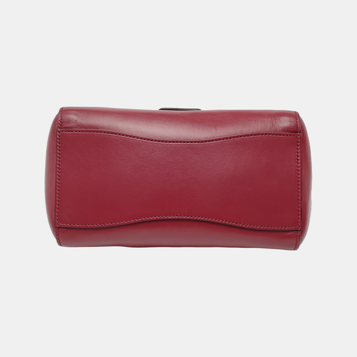 Miu Miu Burgundy leather handbag, single shoulder bag Golden hardware Removable shoulder strap-(SKU)-949081414
