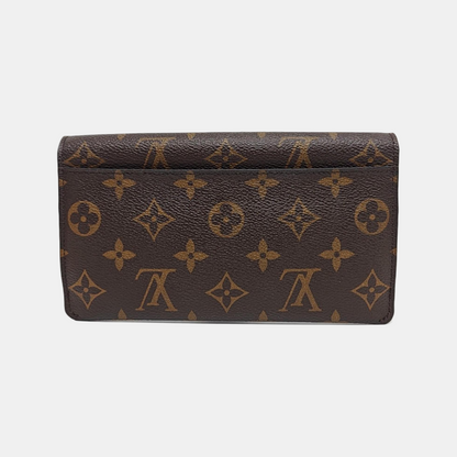 LOUIS VUITTON JEANNE Brown coated canvas vintage wallet Golden hardware Sub-bag-(SKU)-949079769
