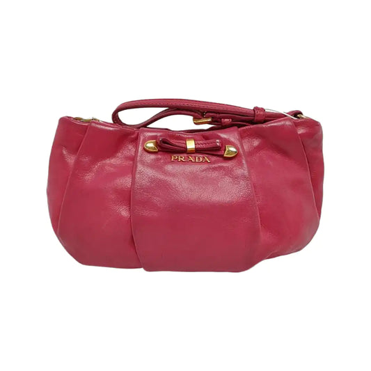 PRADA Pink leather handbag Golden hardware-(SKU)-949038827