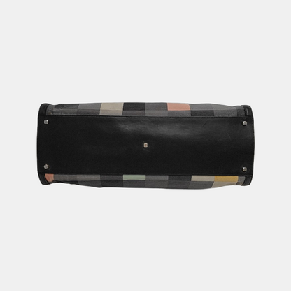 FERRAGAMO Multicolor Fabric Single Shoulder Bag, Handbag Golden Silver Hardware Removable shoulder strap-(SKU)-944274494