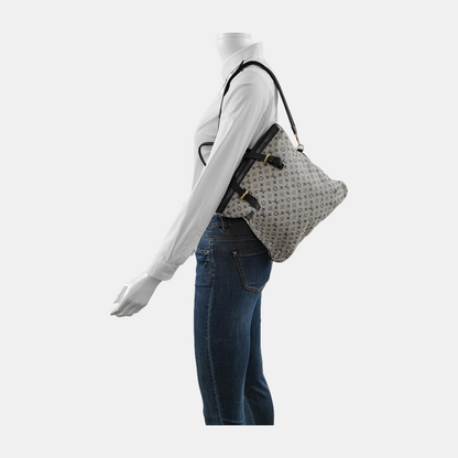 LOUIS VUITTON FRANCOISE Blue Canvas Monogram Single Shoulder Bag Handbag Golden hardware Removable shoulder strap-(SKU)-949164119