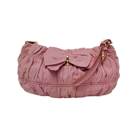 PRADA Pink Lamb Leather Quilted Handbag Golden hardware-(SKU)-949249347