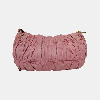 PRADA Pink Lamb Leather Quilted Handbag Golden hardware-(SKU)-949249347