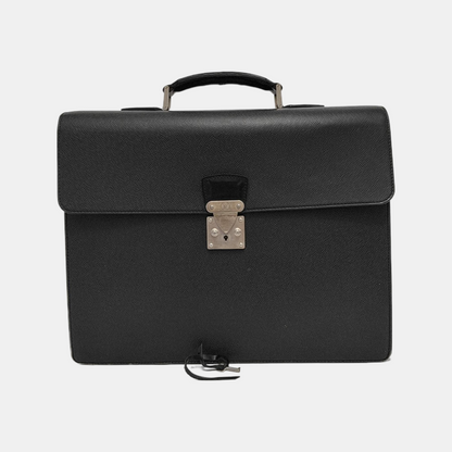 LOUIS VUITTON ROBUSTO Black cowhide tote bag Silver Hardware-(SKU)-949370628
