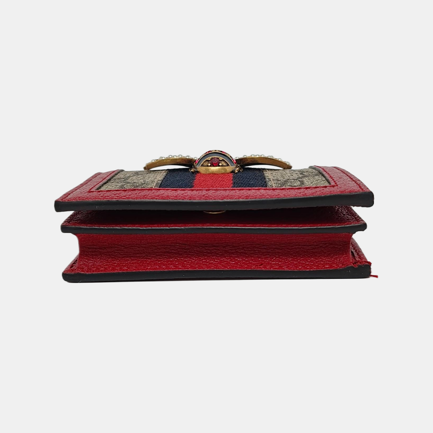 GUCCI Queen Margaret Beige Canvas Monogram Wallet Golden hardware Complete Accessories-(SKU)-949493717
