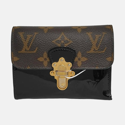 LOUIS VUITTON CHERRYWOOD Black Cowhide Monogram Wallet Golden hardware-(SKU)-949892288