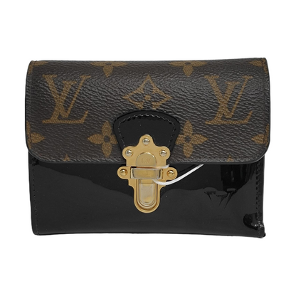 LOUIS VUITTON CHERRYWOOD Black Cowhide Monogram Wallet Golden hardware-(SKU)-949892288