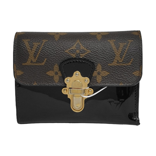 LOUIS VUITTON CHERRYWOOD Black Cowhide Monogram Wallet Golden hardware-(SKU)-949892288