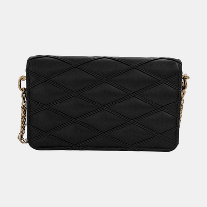 LOUIS VUITTON GO-14 Black Lamb Leather Quilted Shoulder Bag Handbag with Detachable Strap-(SKU)-950080865