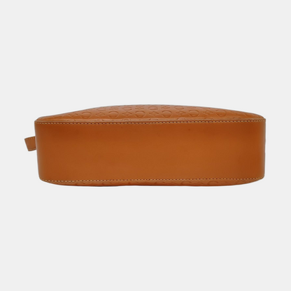 CELINE Caramel Cowhide Triumph Monogrammed Single Shoulder Bag Handbag Golden hardware-(SKU)-950054441