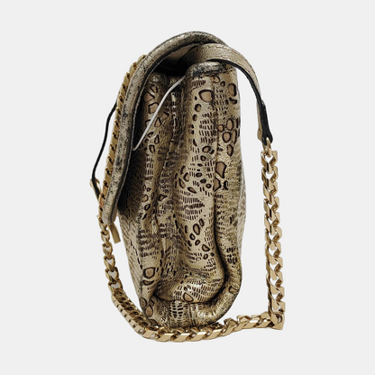 BURBERRY Champagne Leather Shoulder Bag Crossbody Golden hardware Removable shoulder strap-(SKU)-950089818
