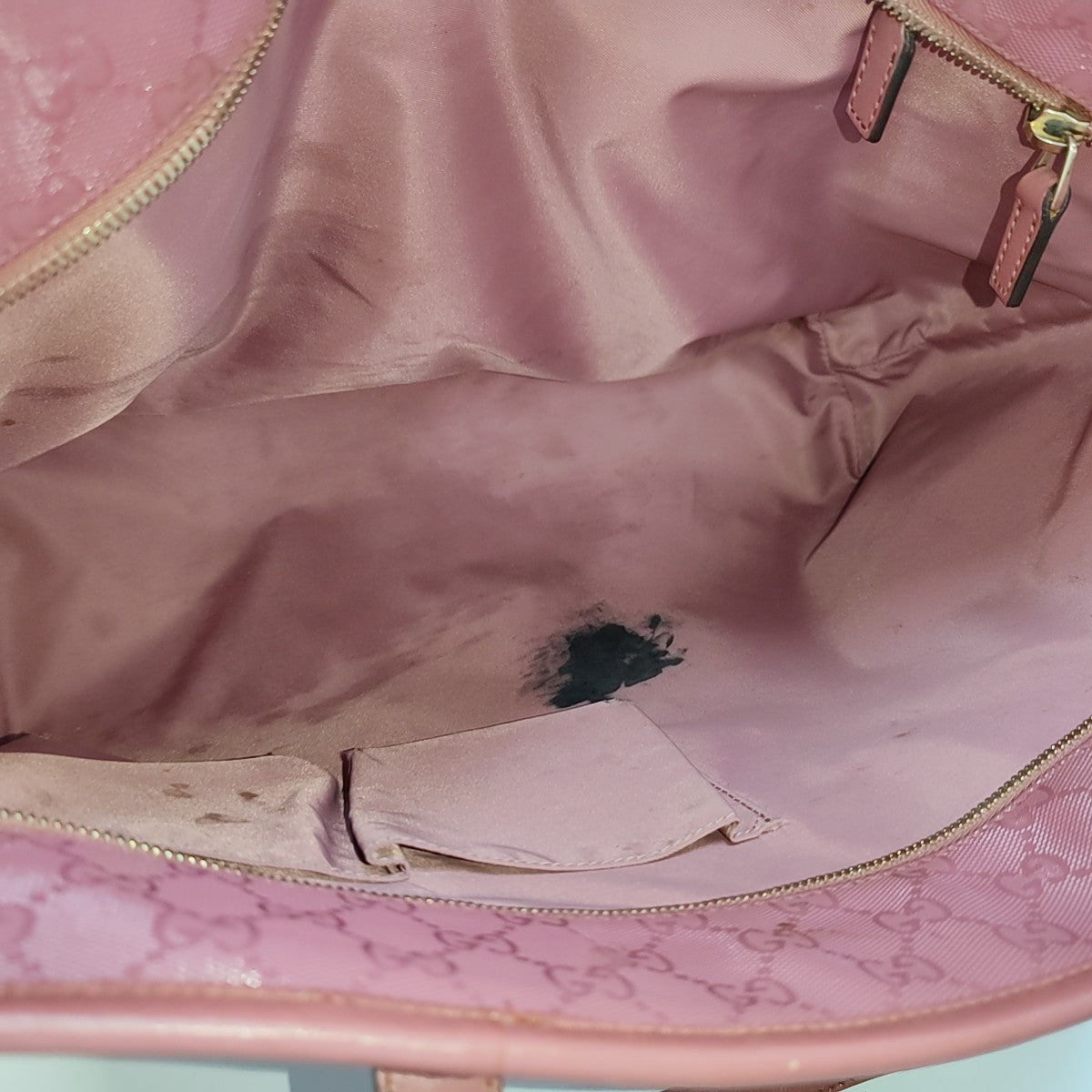 GUCCI GG Imprime Pink coated canvas old flower handbag, single shoulder bag Golden hardware-(SKU)-950148473