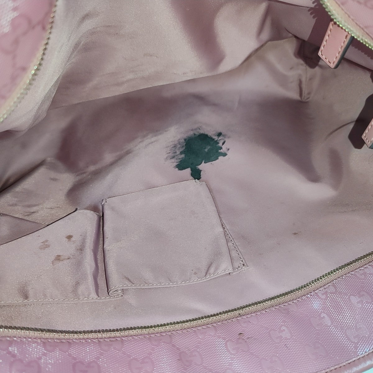 GUCCI GG Imprime Pink coated canvas old flower handbag, single shoulder bag Golden hardware-(SKU)-950148473