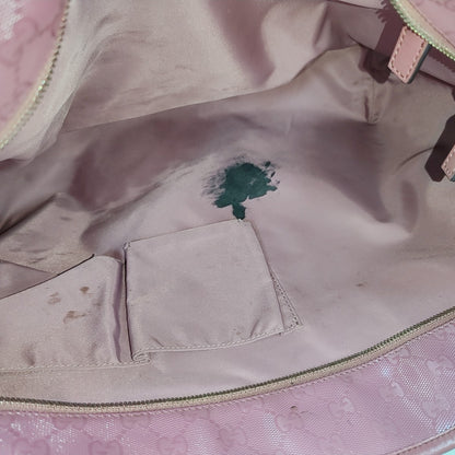 GUCCI GG Imprime Pink coated canvas old flower handbag, single shoulder bag Golden hardware-(SKU)-950148473