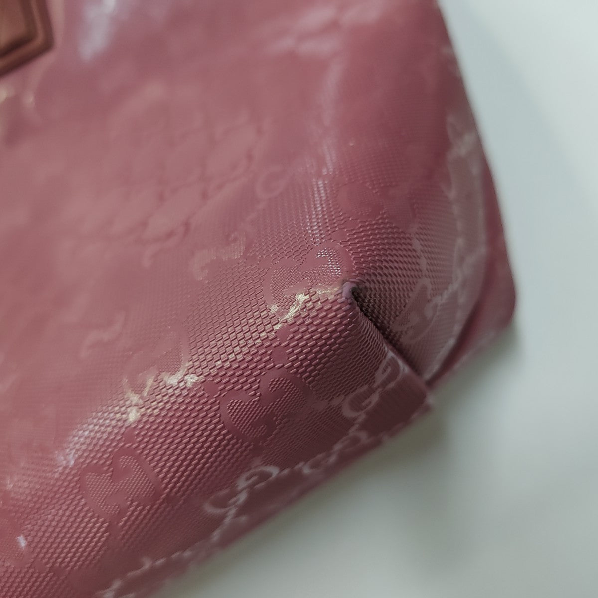 GUCCI GG Imprime Pink coated canvas old flower handbag, single shoulder bag Golden hardware-(SKU)-950148473