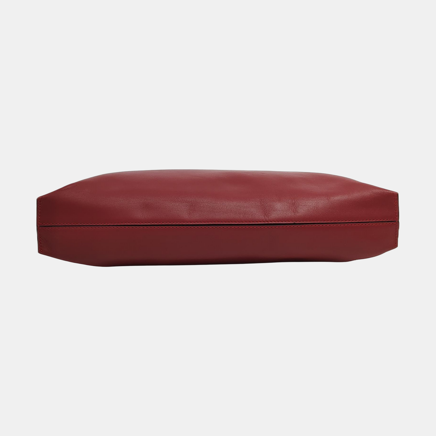 LOEWE T Pouch  Red Cowhide Handbag Silver Hardware-(SKU)-950589661
