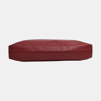 LOEWE T Pouch  Red Cowhide Handbag Silver Hardware-(SKU)-950589661