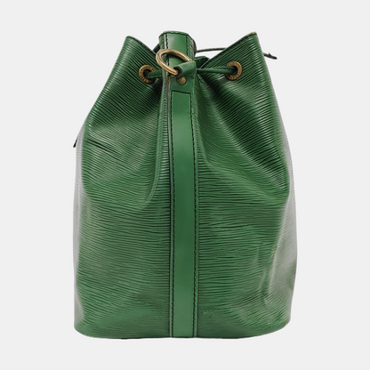 LOUIS VUITTON NÉONOÉ  Small size 绿色EPI牛皮水波纹Bucket bag斜挎包Shoulder Bag Handbag Golden hardware Vintage model Removable shoulder strap-(SKU)-950349163