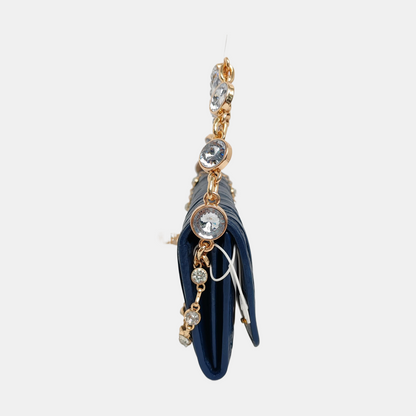 Miu Miu Dark Blue Sheepskin Stitched Wallet Golden hardware-(SKU)-950467224