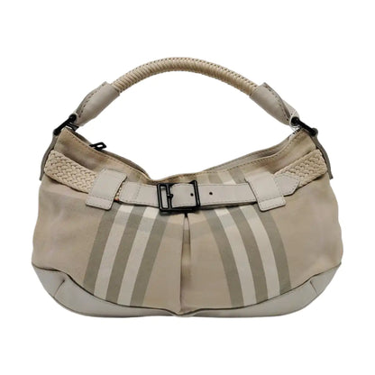 BURBERRY Beige Canvas Handbag Black hardware-(SKU)-950668456