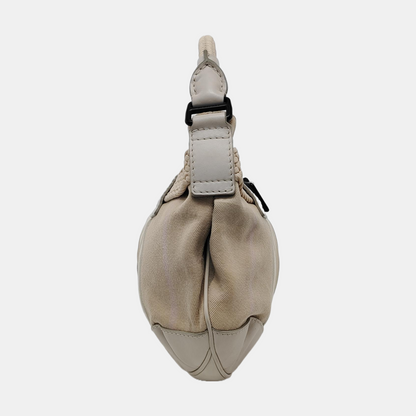 BURBERRY Beige Canvas Handbag Black hardware-(SKU)-950668456